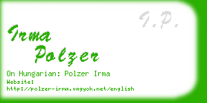 irma polzer business card